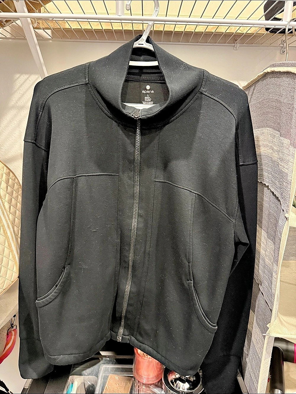 apana Black Utility Jacket Size Large